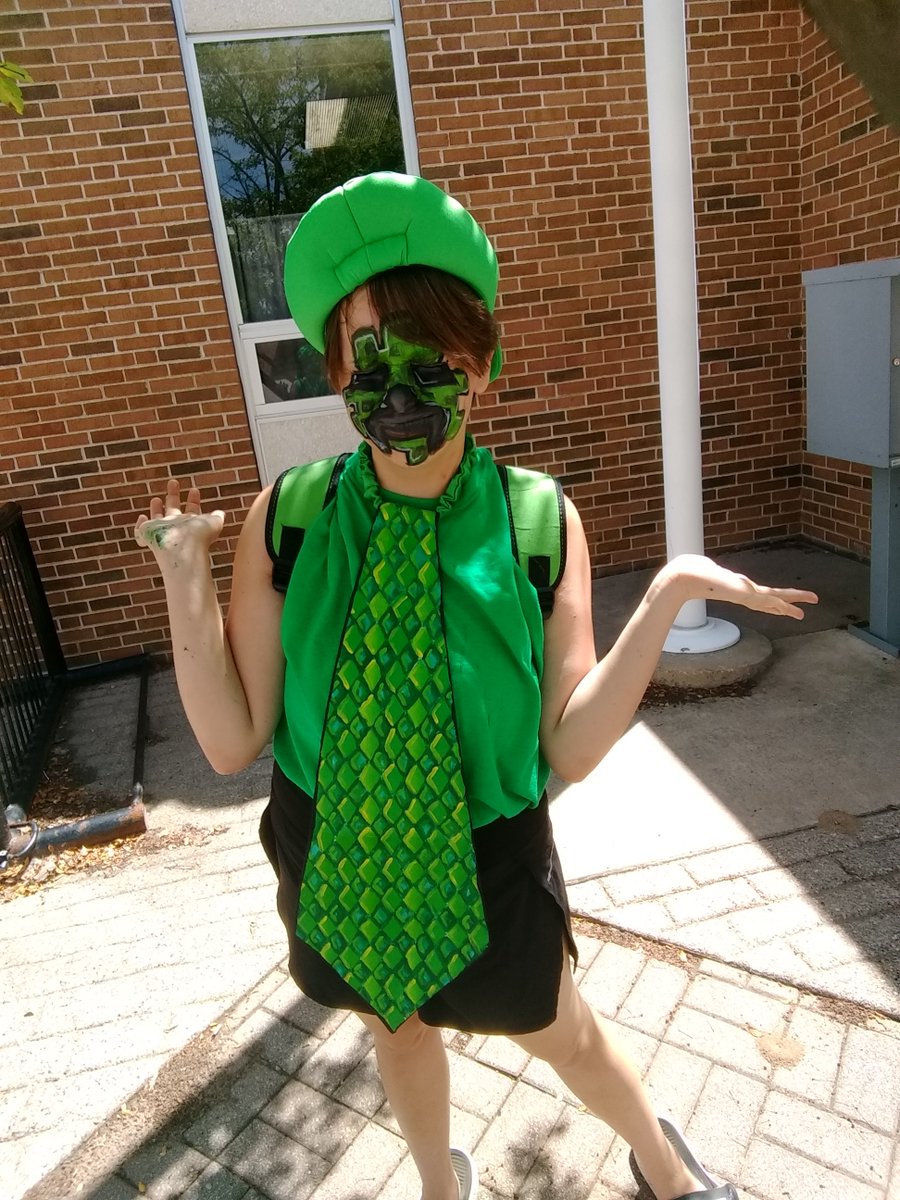 creeper cosplay that I went on a walk with. #creeper #MinecraftMonday #Mine...