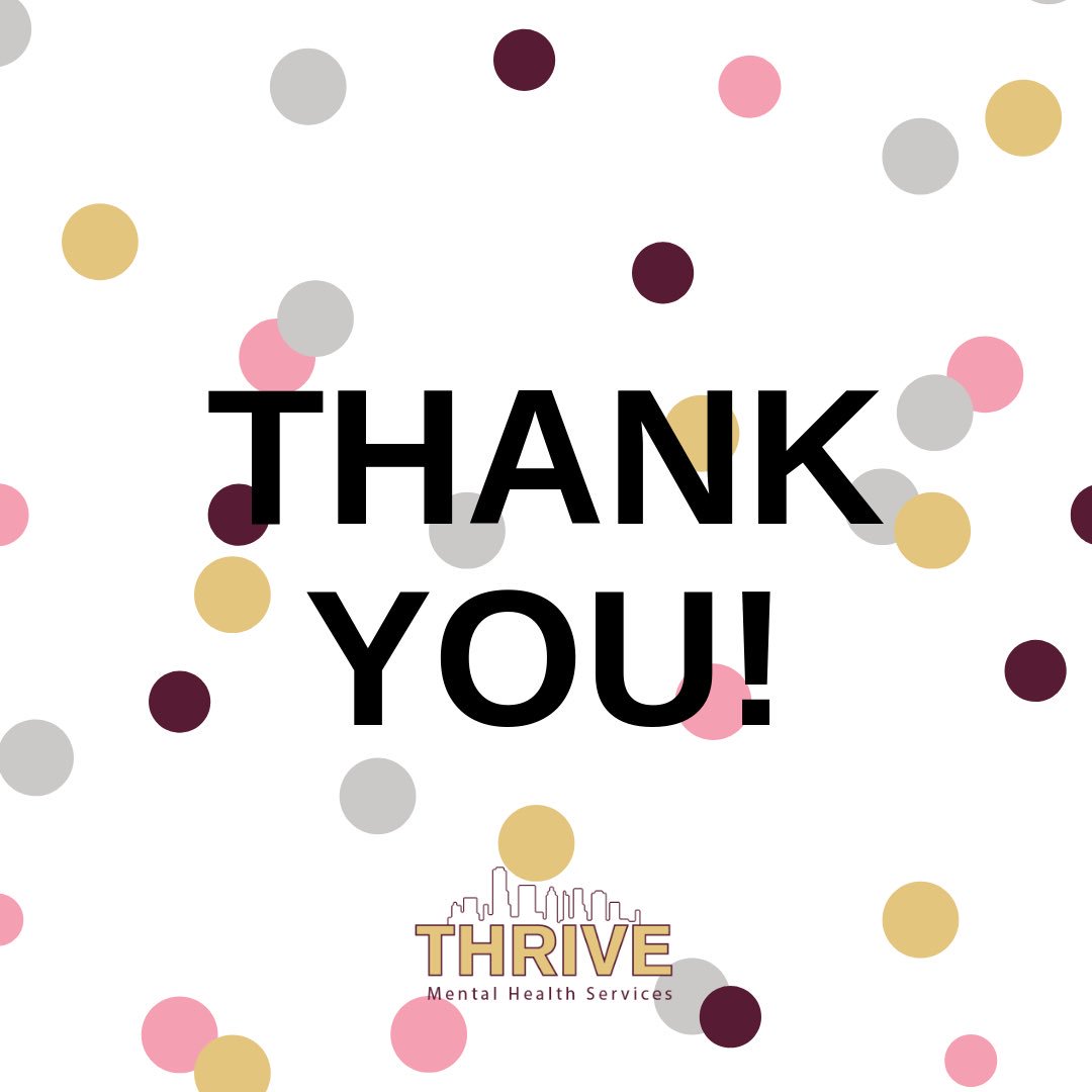 ThriveMental's tweet photo. We would like to give everyone a big Thank You!  We are so thankful for everyone who donated to our T-Shirt campaign.  
Be on the look for other shirt designs in the future! 
We are so excited to show you all what we have to offer to the City of Houston! https://t.co/UNT5X5e5Tj