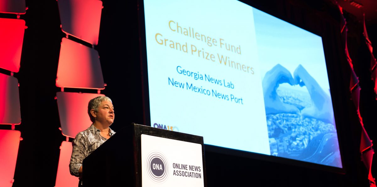 GeorgiaNewsLab's tweet image. #ONA has been instrumental in our success. The #ChallengeFund got us off the ground and the #GrandPrize gave us the recognition and the resources to flourish. @ONA backed us when we were nothing more than an idea and they’ve assisted us ever since. #Happy20thONA And Many Thanks!