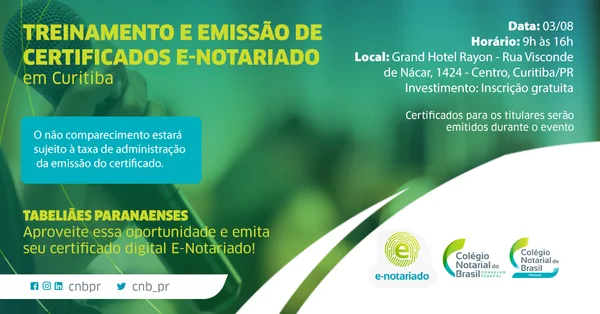Image from Colégio Notarial do Paraná (@cnb_pr)