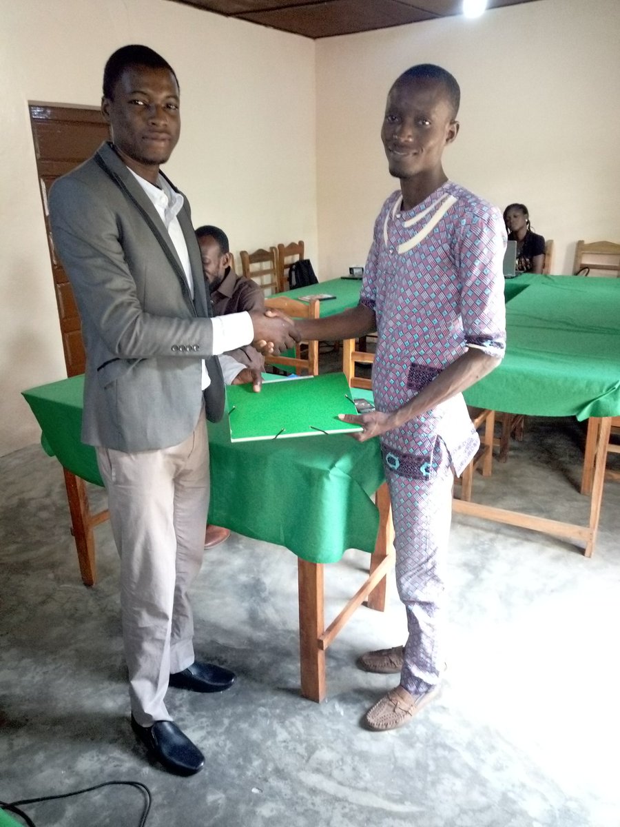 SIGMABENIN's tweet photo. A travers une cérémonie solennelle, l'ONG @SIGMABENIN a accueilli ses deux nouveaux stagiaires. Il s'agit de M. SEIDOU KATAKI Harrissou (Géographe) et M. AGBLA Gaston (Agronome). Très bonne collaboration et bonne mission aux stagiaires ... https://t.co/m73RLTOFaI