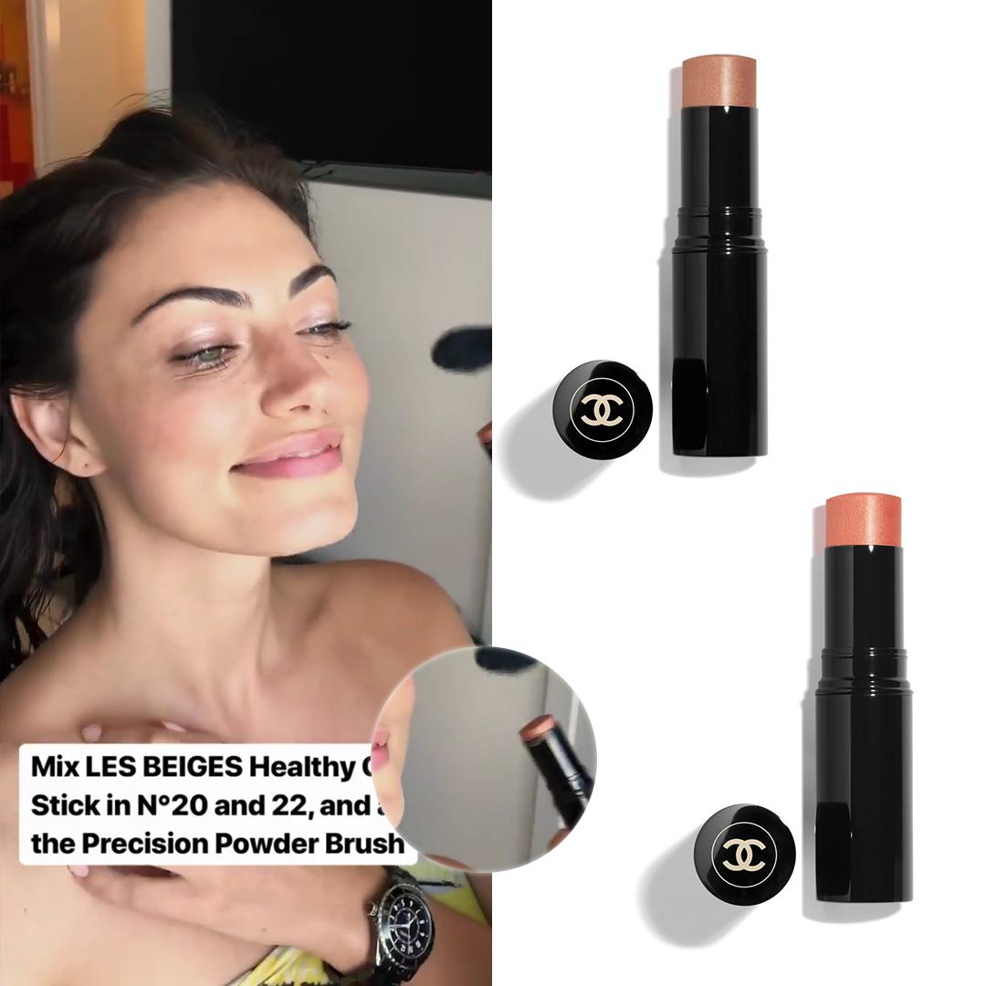 Dress Like Phoebe Tonkin on X: 20 July [2019]  Attending Chanel J12  Dinner wearing, as blush, #chanel Les Beiges Healthy Glow Sheer Colour Stick,  a mix of shade 20 and 22