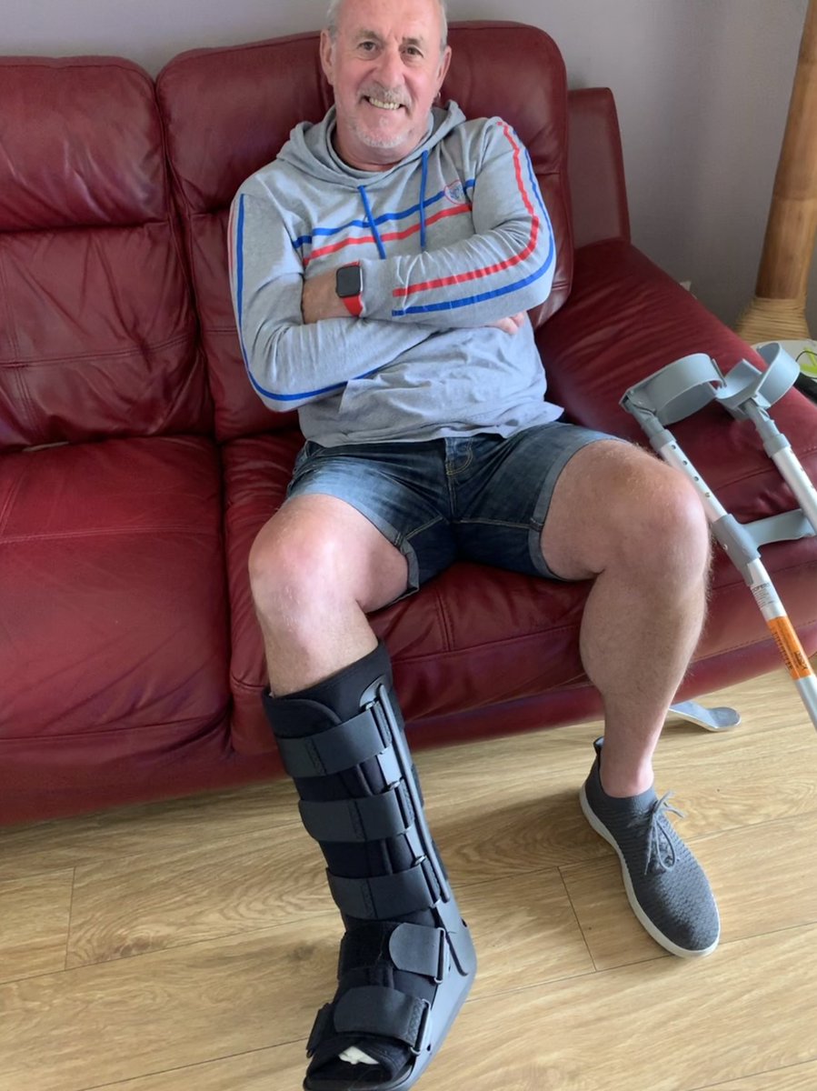 PoshSpuds's tweet photo. We're so sorry we've missed you so far this summer.  Its been 4 (very) long months, but Alan is finally out of plaster.  We hope to see you again very soon! https://t.co/v2GwvHHABB
