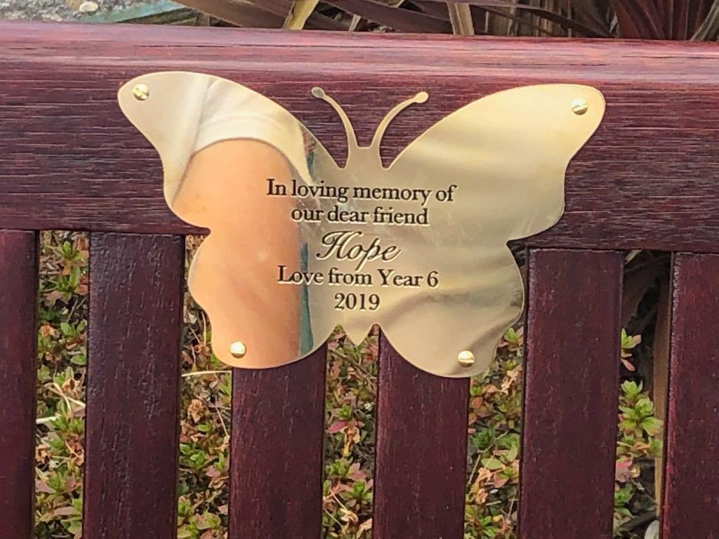 Staidansb's tweet photo. Thanks Mrs Lea for helping to organise the fund raising for these beautiful items for Hope’s garden. An amazing tribute in time for Hope’s Birthday on Wednesday #schoolfamily #pupilswishes #beautifullegacy #beautifulfriendships https://t.co/lMAqR2cHMU