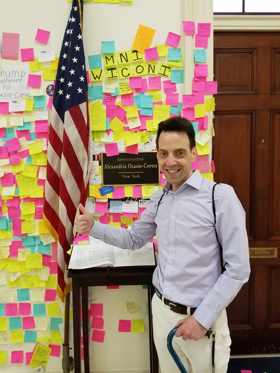 morethanmySLE's tweet photo. 1st meeting of the day of #Trip22 is with @AOC
I'm in front of her wall of hope and I am feeling very inspired! https://t.co/V7qaLRKJPA