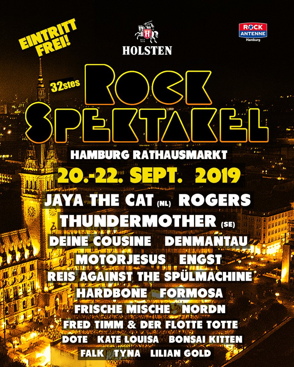 Sonntag 22.09. - 14h
#hamburg #falk #rockspektakel #festival #musik