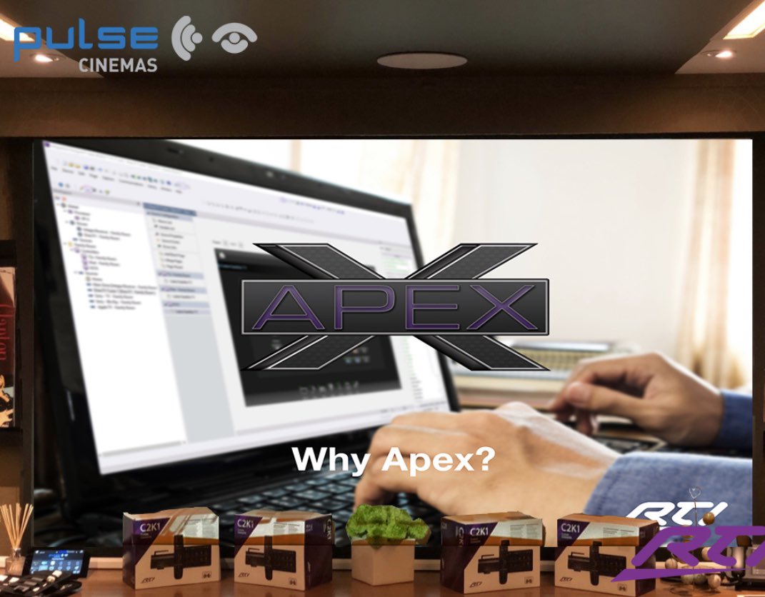 PulseCinemas's tweet photo. To start a very busy week of training at Pulse Cinemas HQ, we have @RTICorp in the building. The next two days will leave those attending with a full understanding of the power of RTIβs APEX. This product is incredible! #InstallRTI #EventsatPulseHQ https://t.co/80PEOk57N0