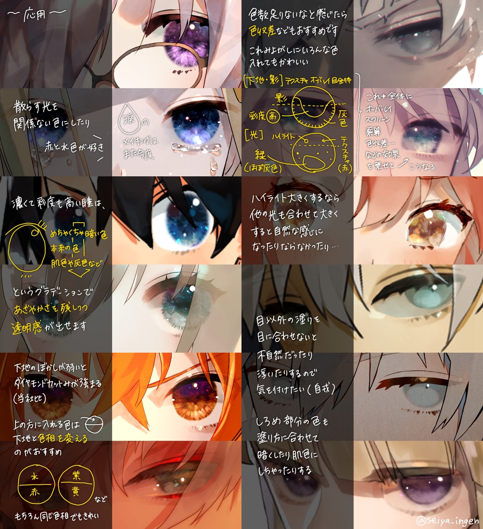 いんげん 企画6日目 お待たせしました ご要望の多かったおめめのメイキングです 塗り方定まらないので今回はダイヤモンドカットイメージとビー玉イメージの目を選びました 文句は受け付けないけど質問は受け付けるよ T Co Fldd94jh4w Twitter