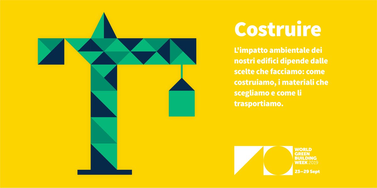 GBCItalia's tweet photo. L'impatto ambientale dei nostri edifici dipende dalle scelte che facciamo: come costruiamo, i materiali che scegliamo e come li trasportiamo.
Cosa farai tu per la #WGBW2019?
➡️ https://t.co/LETNtW4yYL
#BuildingLife #greenbuilding #BetterBuildGreen https://t.co/cnvJCPoUXA