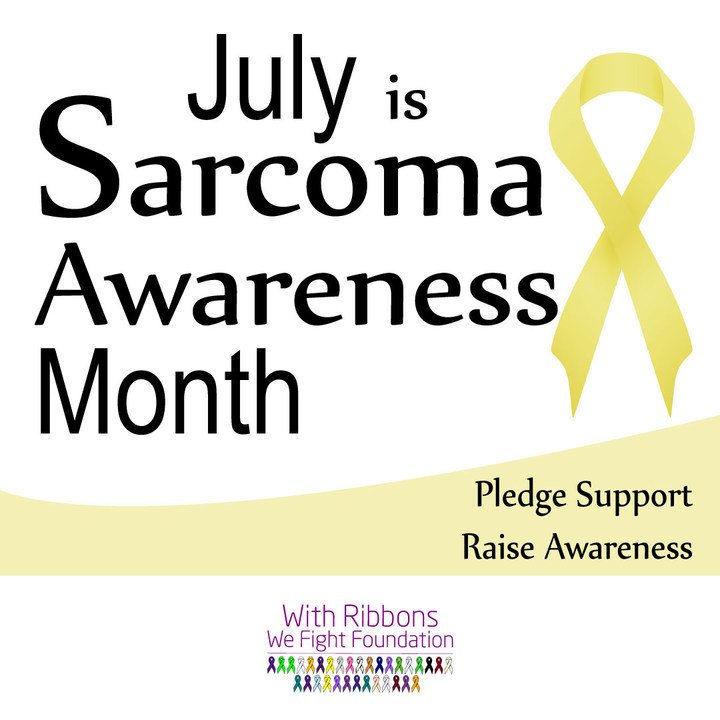 withribbons's tweet photo. July is Sarcoma Awareness Month! Our hearts are with sarcoma patients and survivors, and their loved ones! Donate to With Ribbons We Fight today to join us in the fight against sarcoma and all types of cancer.  #WithRibbonsWeFight #cancercharity #sarcomaawareness #nycharities https://t.co/Qv6QDzN4or