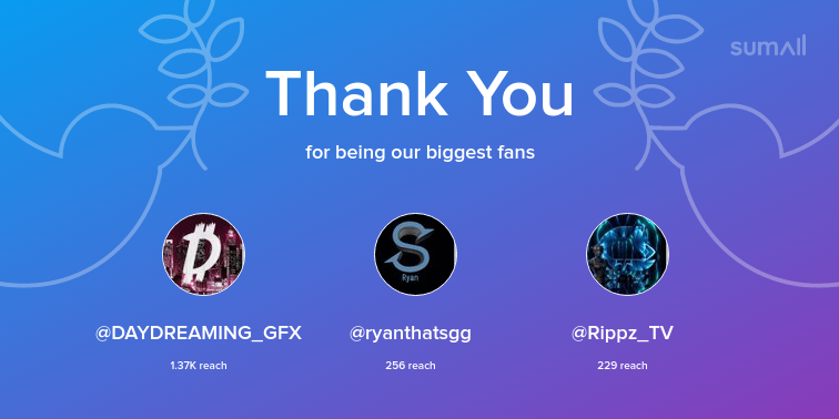 Panics__'s tweet photo. Our biggest fans this week: DAYDREAMING_GFX, ryanthatsgg, Rippz_TV. Thank you! via https://t.co/xT33BJE1cc https://t.co/6z6eXAUnCv