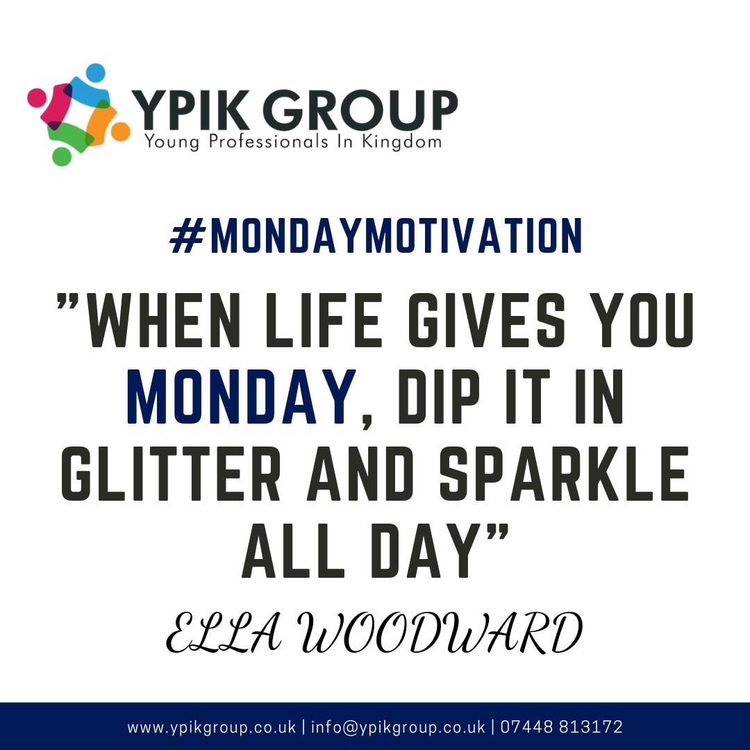 ypikgroup's tweet photo. “When life gives you Monday, dip it in glitter and sparkle all day" Ella Woodward

#mondaymotivation #YPIKGroupUK #YPIK #BusinessConsultancy #Payrollservices #Businessgrow #Outsourcing #ITServices #Bookkeepingservices #DMM #SEO #SMM #EmailMarketing #webdevelopment #webdesigning https://t.co/hI1L6eETBn