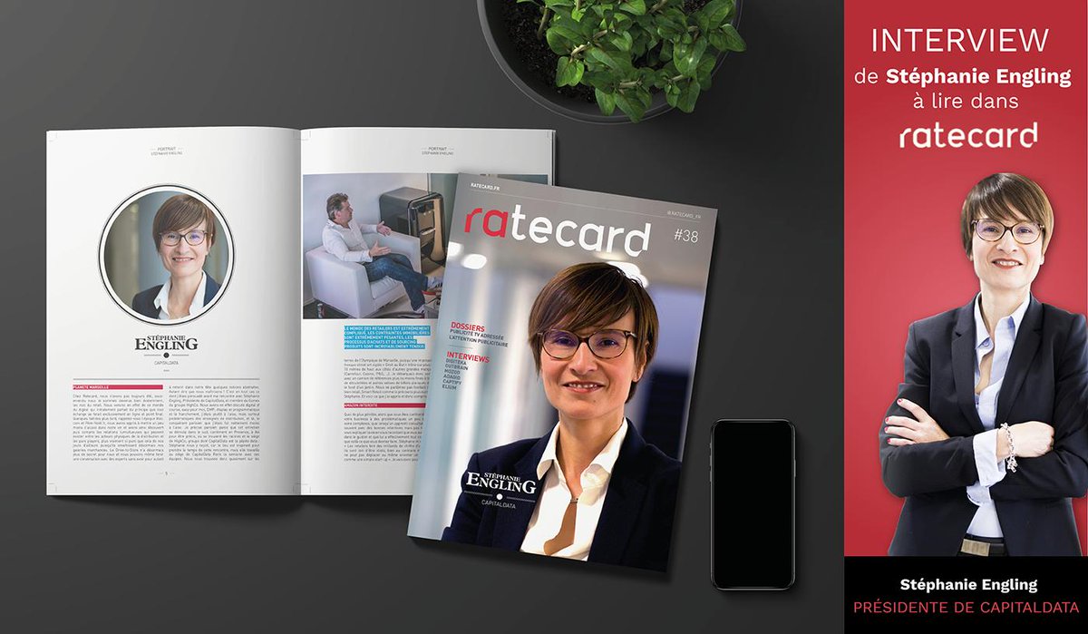 CapitalDataFR's tweet photo. 🚨 @Englingsteph, Présidente de @CapitalDataFR, fait la UNE de @Ratecard_fr !
Une interview sincère et décalée, comme Ratecard en a le secret ! #Retail #AdTech 
INTERVIEW : https://t.co/i1ZO2BmZ7g https://t.co/JGaFWPydMa
