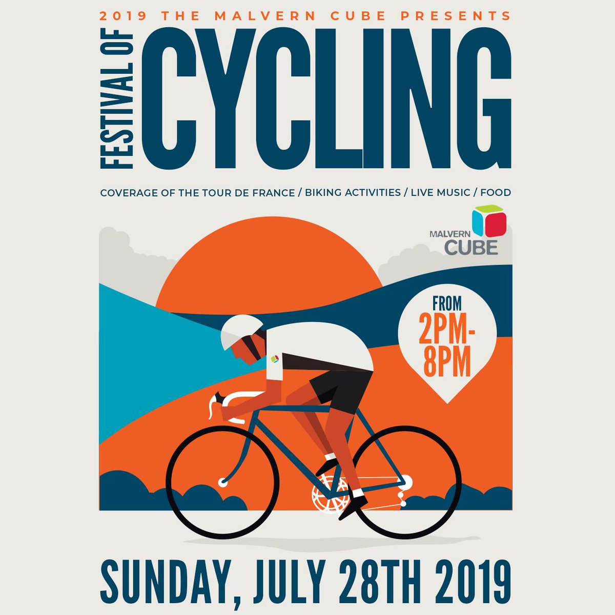 MalvernCube's tweet photo. Malvern Festival of Cycling – FREE ENTRY - 28th July  2pm - 8pm  The second Malvern Festival of Cycling is cruising steadily upwards like Geraint Thomas to the Alpe d’Huez summit. Come along and enjoy the afternoon  #worcestershirehour #malvernhillshour  https://t.co/0RGkKufOF4 https://t.co/nW5WJXvtKG