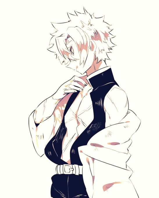 苓 ほまれさんがTwitterに投稿した不死川実弥(鬼滅の刃)のイラスト。