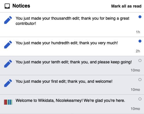 nicolekearney's tweet image. Today I hit both my 100th &amp;amp; my 1000th @Wikidata edit: uploading batches of #QuickStatements to replace authors/taxonomists entered as plain text with linked author IDs (&amp;amp; manually adding ORCIDs to author profiles). Still buzzing. cc @australtaxonomy @atlaslivingaust @ORCID_Org