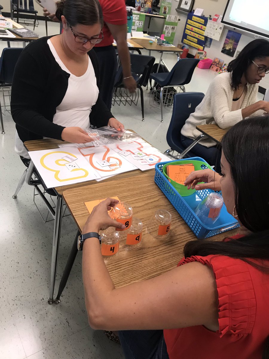 fishkinder's tweet photo. Hands-on #kindergarten #backtoschool differentiated math centers at #cobbnta2019 https://t.co/C5JsSY0ove