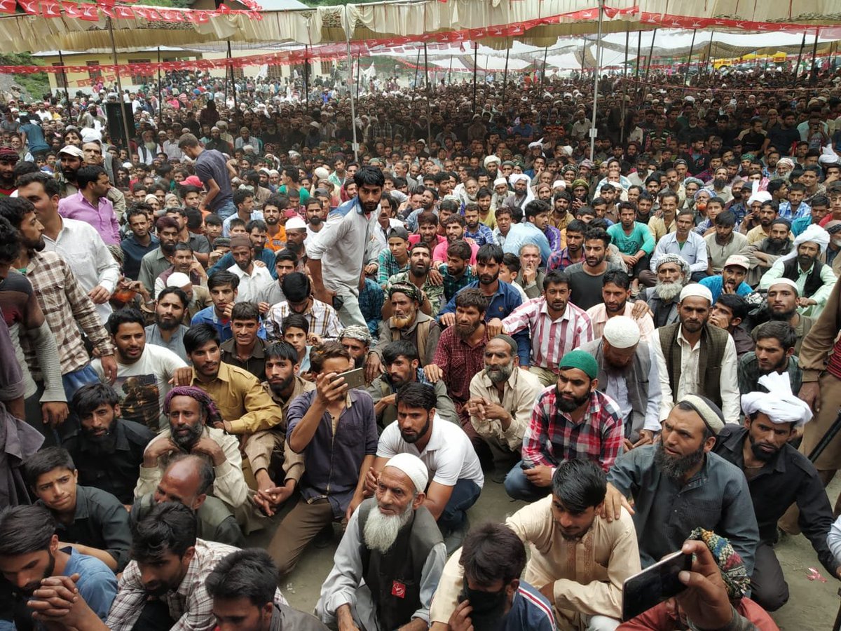 JKNC_'s tweet photo. Party general secretary Haji Ali Mohammad Sagar today presided over a massive gathering of party workers at Inderwal in Jammu division. AGS Sheikh Mustafa Kamaal, PP Devender Singh Rana, party functionaries also present. #JKNC #OnlyHal #HalhiHalHai https://t.co/0CKyPnJ1nM