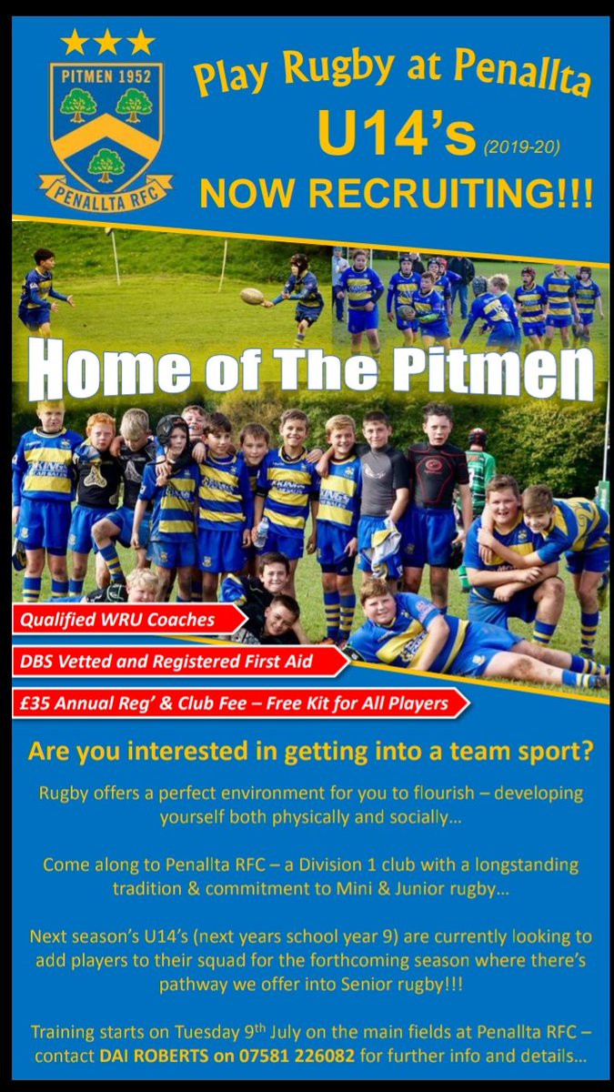 Picked up a few new additions that have bolstered the depth of the squad but still room for few more! If interested, please get in touch... <a href="/jackcondy8/">Jack Condy</a> @LSP_PEdept <a href="/rhymney_valley/">Rhymney Valley Schools Rugby</a> <a href="/PenalltaRugby1/">Penallta RFC</a>