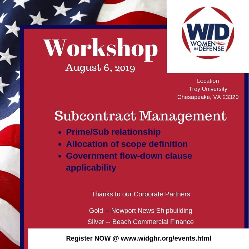 Subcontracting Management workshop with WID Greater Hampton Roads #Iamwid #governmentcontracts