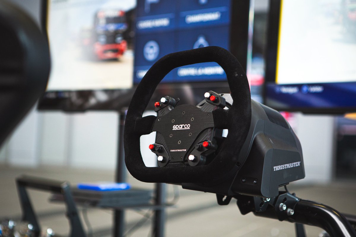 TRCTheGame's tweet photo. To celebrate the launch of FIA ETRC we took to the Nürburgring to play with fans and official drivers.

Also a huge thank you to our friends at @TMThrustmaster for the fantastic setup! https://t.co/jlOj6z3M1a
