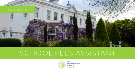 ACSJobsBoard's tweet photo. ACS International Schools are looking for a School Fees Assistant to join our team based in #Cobham. find out more here: https://t.co/twj5zwb4yx https://t.co/x67xHVWST0