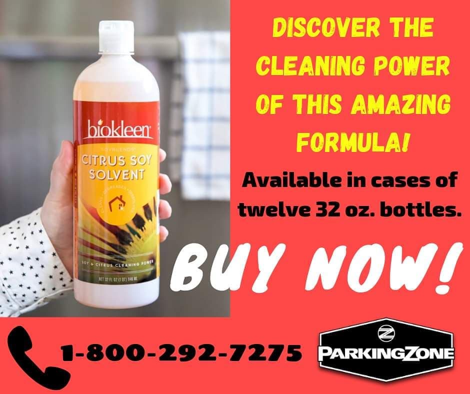 ParkingZone's tweet photo. Using soy & citrus cleaning power without artificial fragrance or colors, acids or caustics, this solvent can dissolve wax, gum, paint, tar, & adhesives. Buy Now! https://t.co/ovlLV4QXgK
#biokleen #cleaning #parkingzone @BiokleenHome https://t.co/KxiU65DnNJ
