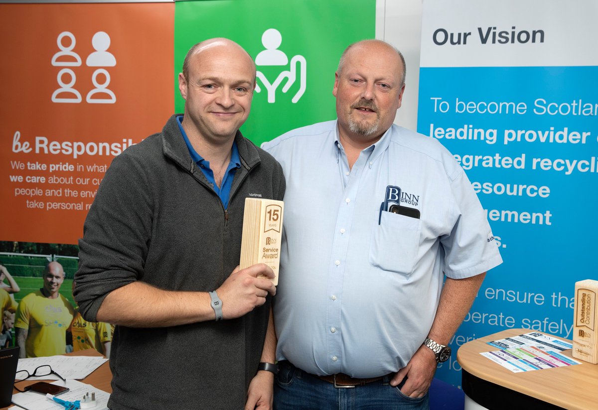 binnwaste's tweet photo. Five more of our employees received their Service Awards at the BeBinn launch event on Friday.
Thank you again for all your hard work.
#BeBinn #BinnLoyal #ServiceAwards https://t.co/9W2mnK1rYX