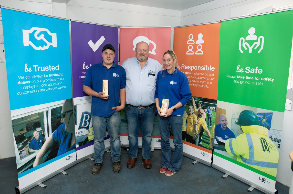 binnwaste's tweet photo. Five more of our employees received their Service Awards at the BeBinn launch event on Friday.
Thank you again for all your hard work.
#BeBinn #BinnLoyal #ServiceAwards https://t.co/9W2mnK1rYX