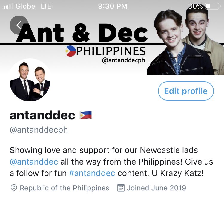 antanddecph's tweet photo. Hey #antanddecfandom!
Revamped our #antanddec fan profile. What do you guys think? https://t.co/yZeFU12I8q
