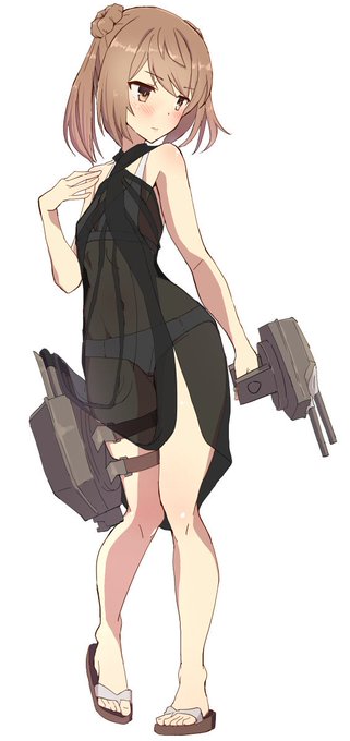 お題箱より、水着満潮ちゃん。限定グラっぽい感じで 