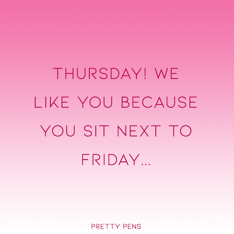 pretty_pens's tweet photo. Tomorrow is #Friday and we couldn't be happier! 🙌
Spending four fabulous days in Harrogate last week meant this was a hectic week back in the office and we're ready to rest and recharge - but it's all so worth it! What have you got planned for this weekend? 💬 #prettypens https://t.co/Mc4R7Gh7WK