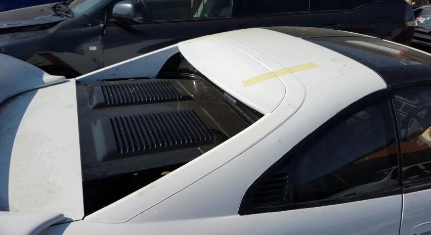 We are proud to offer specialist vehicle modifications such as this 
roof spoiler for a Toyota MR2 that we created and installed. 
Our objective was to create a factory fit one piece component, we achieved this from a multi piece mould giving a perfect fit!