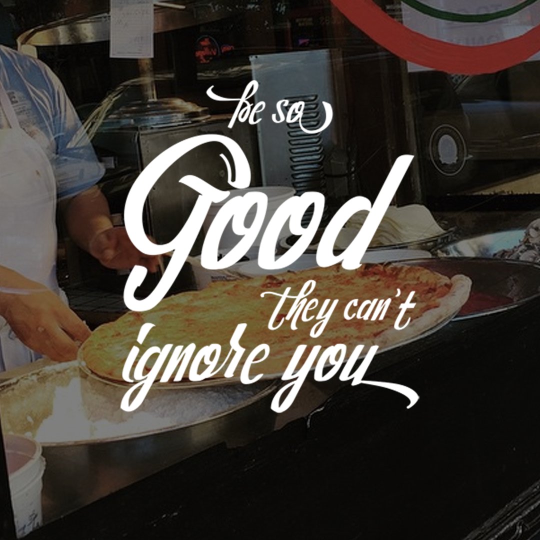 victorspizzasf's tweet photo. Motivation Monday: “Be so good they can’t ignore you.” https://t.co/lPDf9b6hWQ