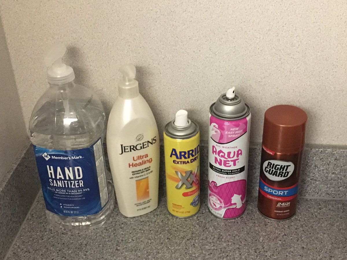 PilotJ87's tweet image. You know you are at a Flight Safety Training Center when you spot the following items below. I’m definitely surprised that Aqua Net still exist and can be found. #pilotessentials #aquanet #Childhoodmemories #thatstillexist