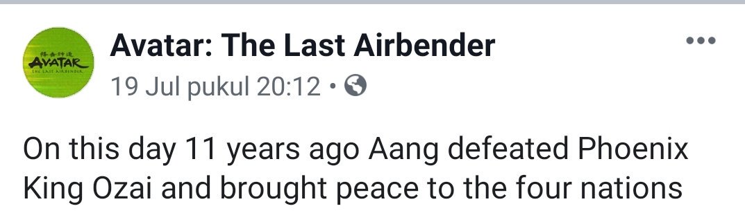 AliRafsan's tweet photo. #Fyi Pada hari ini, 11 tahun yang lalu Aang mengalahkan raja ozai dan membawa kedamaian kepada kempat bangsa. https://t.co/ne6aXUV9gm