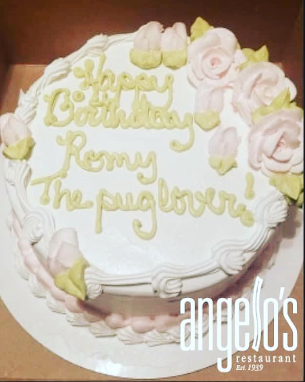 Order your gelato or mousse cake today.  Angelosrestaurant.com