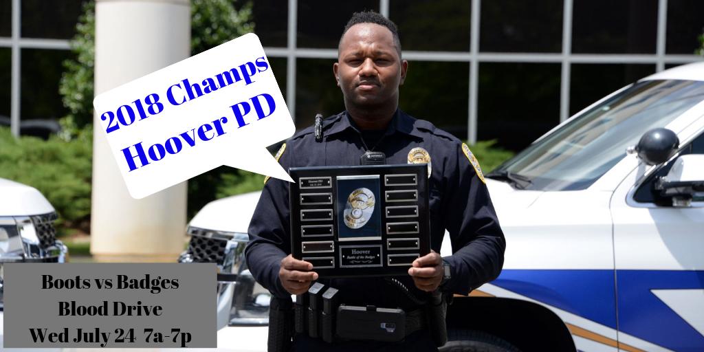 Hoover Police Dept On Twitter If Only A Trophy Could Talk Oh Wait This One Can It Says Hoover Pd 2018 Champs Roll Up A Sleeve Donateblood Save A Life Vote For