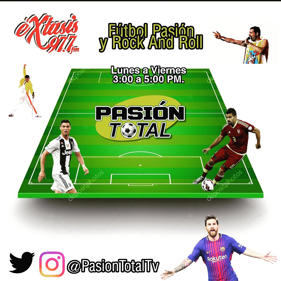 chuchoriveragol's tweet photo. Los invitamos a escuchar @PasionTotaltv a través de @Extasis977FM 

Fútbol - Noticias y #RockAndRoll https://t.co/oXbXOAkkQy