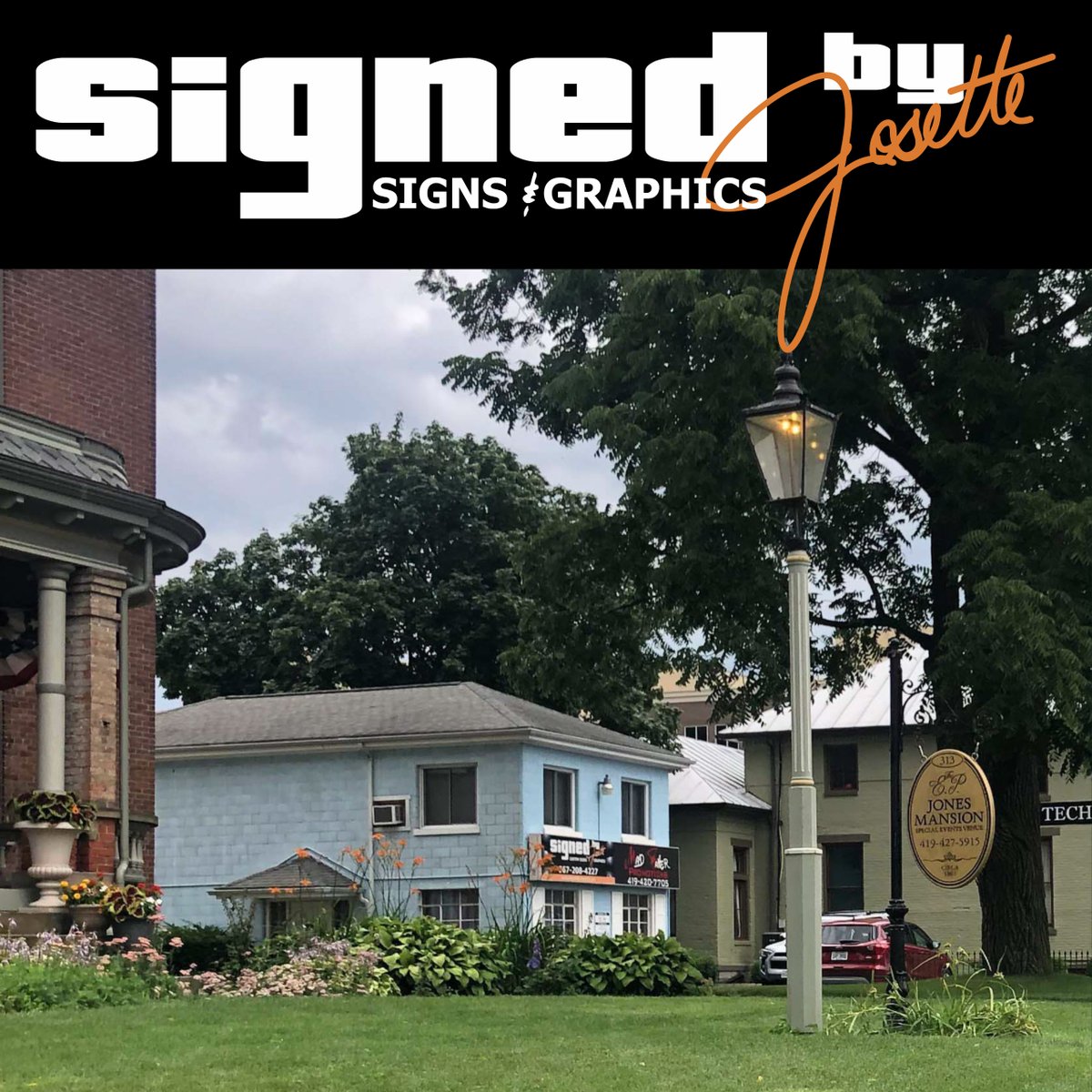 FindlayFAST's tweet image. We were able to refurbish the Jones Mansion’s sign. And, talk about convenience, right next door! Please take a moment to check out their upcoming event. ow.ly/Tgqz50v7PVQ