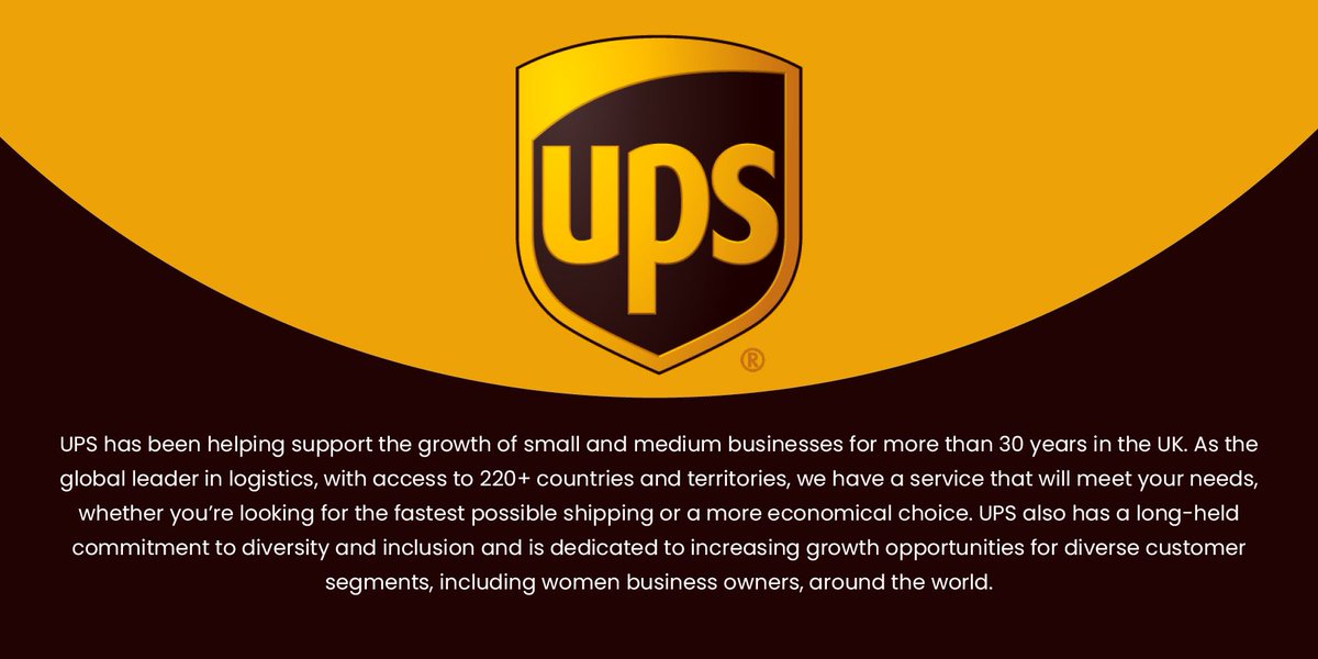 wibexpouk's tweet photo. We're excited to have UPS exhibiting at this year's Women In Business Expo - glad to have their support.
@UPS_UK
#ExhibitorAnnouncement
#ExhibitorAlert
#WomenInBusinessExpo
#WomenSupportingWomen https://t.co/cdysxUXOIJ