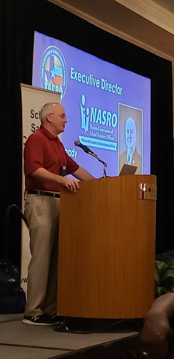 TASRO_org's tweet photo. #TASRO2019Conference @NASRO_Info @CanadyMo welcoming our attendees. And Off. Oscar Montemayor with @TheColonyPolice takes our SRO of the Year Award https://t.co/CyXHMdzCff