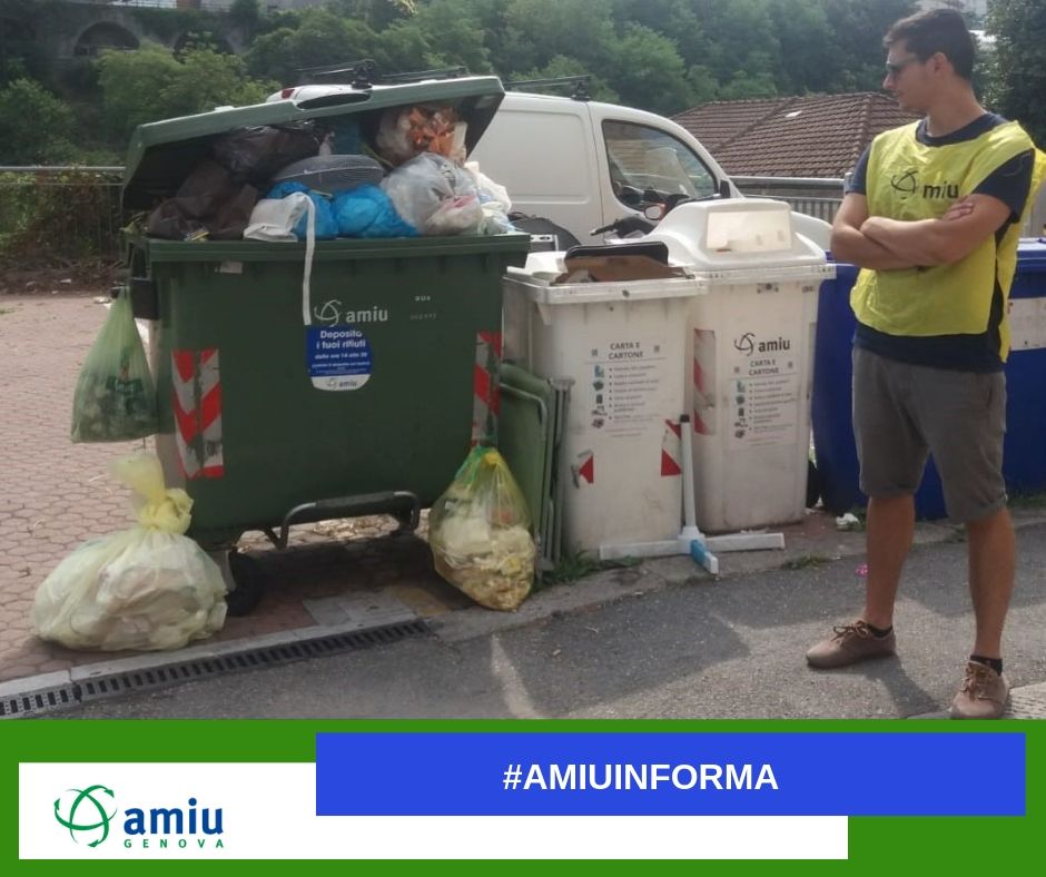 AmiuGenova's tweet photo. Contro la migrazione dei rifiuti dall'alta #Valpolcevera da oggi troverete i nostri Informatori Ambientali a #PonteX dalla prossima settimana scatteranno le #multe👮‍♀️👮‍♂️ @ComunediGenova https://t.co/csPHcuZtrb
