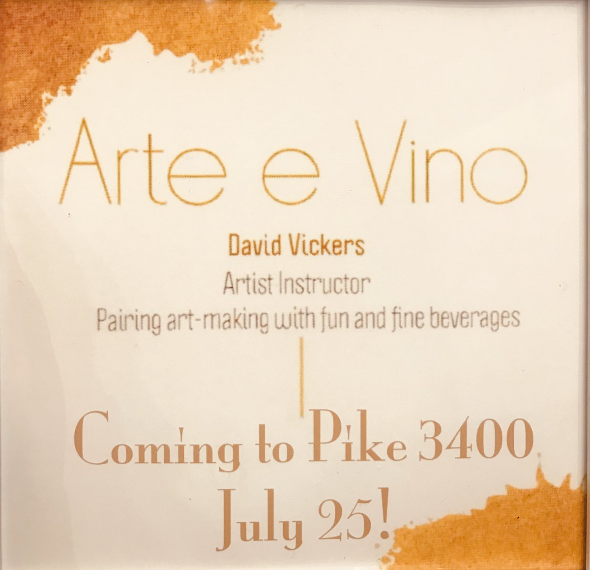 Spark your creativity with us! Spaces limited so please sign up at the concierge desk