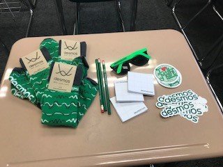 MsHereth's tweet photo. He @ltgoodnews math teachers! I was lucky enough to spend a weekend at @Desmos headquarters this summer and can't wait to share what I've learned with you. I am doing two short workshops at #RigorWeek19 this year. Come hang with me. Plus look at all the schwag I have to share. https://t.co/mjMQWKG4if