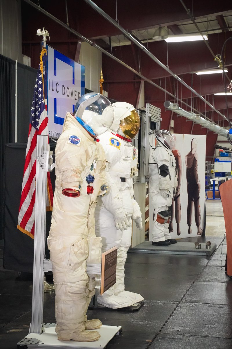 ILCDover's tweet photo. Generations of innovation… #ILCDover #BeyondBoundaries #AstroEVA #Apollo11Anniversary #Apollo50th #spacerace #space #spacesuit https://t.co/lHnj2s13Bk