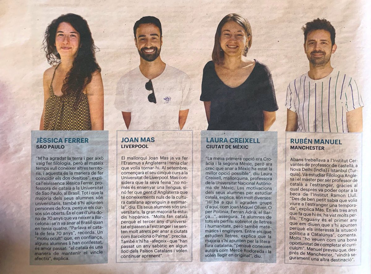 joan_mf's tweet photo. Last week I attended the International Conference for Catalan Teachers in Palma and shared my experience teaching at @livunilanguages with @diariARA @arabalears. Thanks to the @IRLlull for such a great opportunity. #33JIPC https://t.co/oG8aHfgdJs