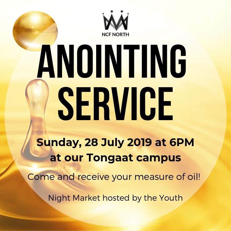 NCFNorth's tweet photo. Join us as our Tongaat, Verulam and Stanger campuses come together for our Anointing service this Sunday, 28 July 2019 at 6PM at our Tongaat campus https://t.co/Aebw53vc2H