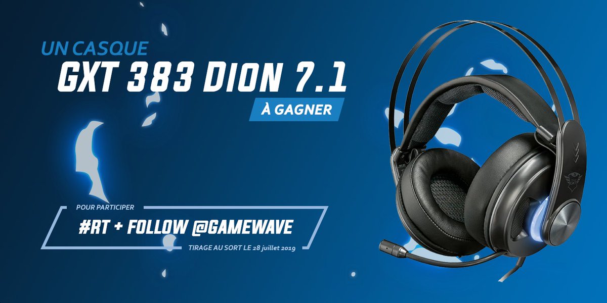GAMEWAVE's tweet photo. 🎁 #CONCOURS 
Comme promis on vous fait gagner ce magnifique casque micro 😁

Tente de gagner ton casque GXT 383 DION 7.1 ! 😍😄

Pour participer : 
- #RT ce tweet 
- Follow @GAMEWAVE

🗓️ Tas 28/07 - Bonne chance à tous ! https://t.co/MYknGmCXtd