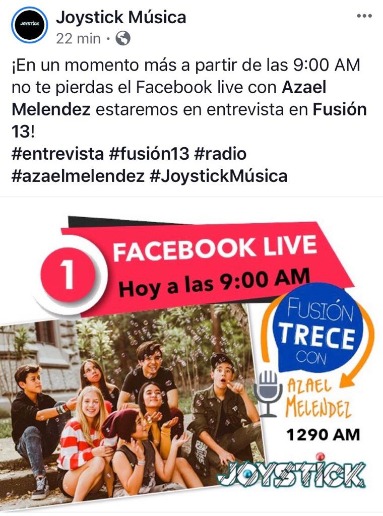EduardoMinett's tweet photo. Amigos, estamos en entrevista... conéctate y entérate de lo que viene de nuestro disco.
#MusicMan #JoysticMusica #Entrevista #fusion13 #azaleamelendez https://t.co/HPZYbcTE7y